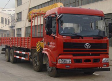湖北三环 昊龙 270马力 8×4 随车起重运输车(STQ5317JSQB4)整拆件