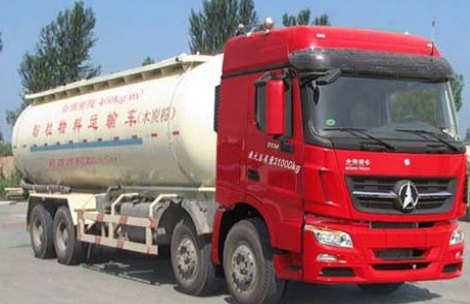北奔重汽 北奔V3 336马力 8×4 低密度粉粒物料运输车(ND5310GFLZ01)整拆件